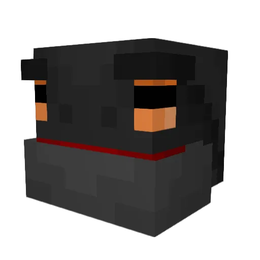 Interpcl Minecraft avatar head, 3D render