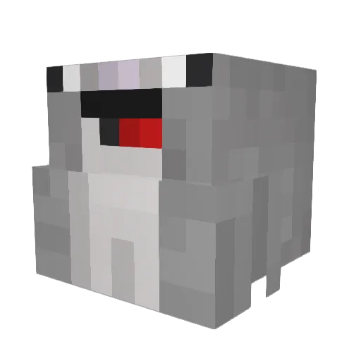 Interpretation Minecraft avatar head, 3D render