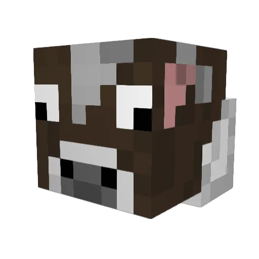 InterruptingCow2 Minecraft avatar head, 3D render