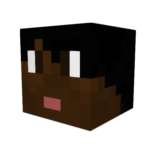 Intersecter Minecraft avatar head, 3D render