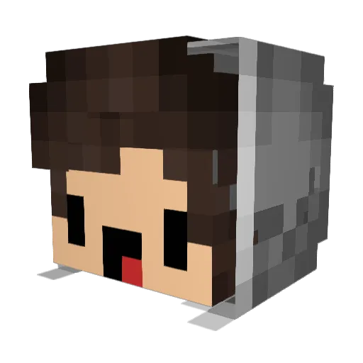 Interseptor Minecraft avatar head, 3D render