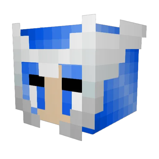 Interspatial Minecraft avatar head, 3D render