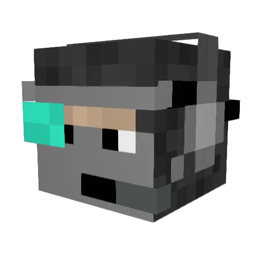 Interstellaaan Minecraft avatar head, 3D render