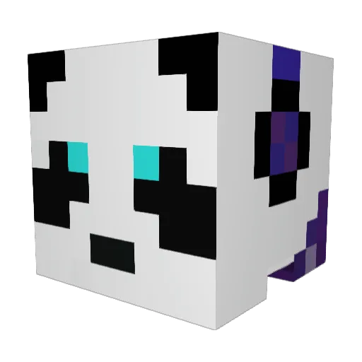 Interstellair Minecraft avatar head, 3D render