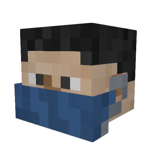 InterstellarSky Minecraft avatar head, 3D render
