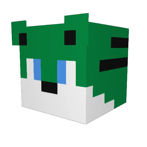 Interversum Minecraft avatar head, 3D render