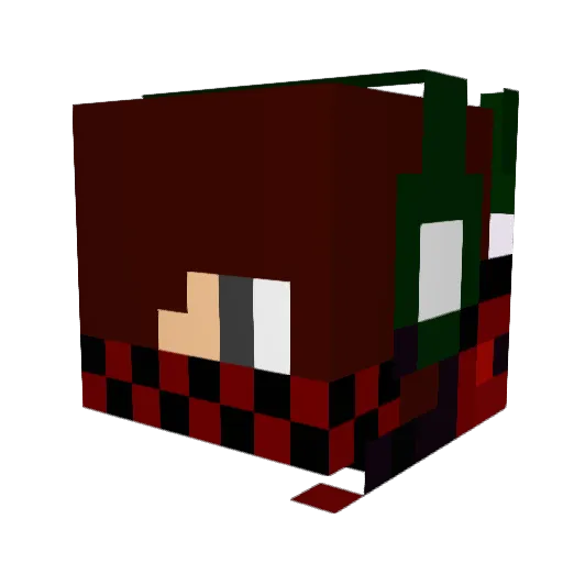 Intetsu10 Minecraft avatar head, 3D render