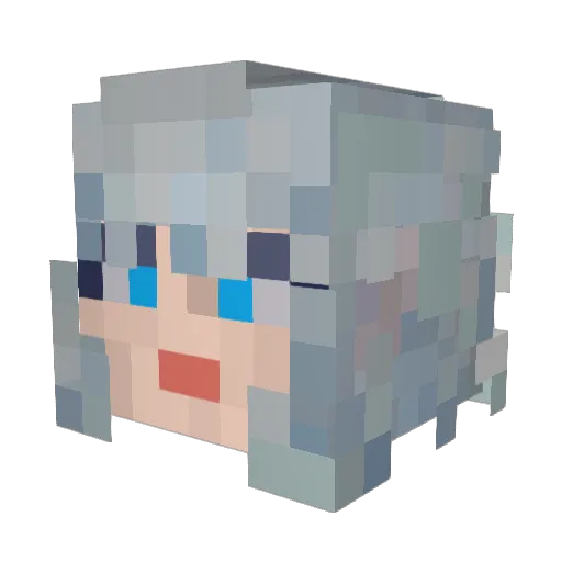 Intgala Minecraft avatar head, 3D render