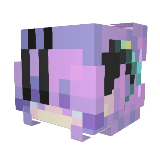 Intharia Minecraft avatar head, 3D render