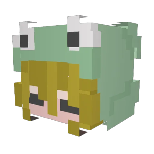 Inthenameofnotch Minecraft avatar head, 3D render