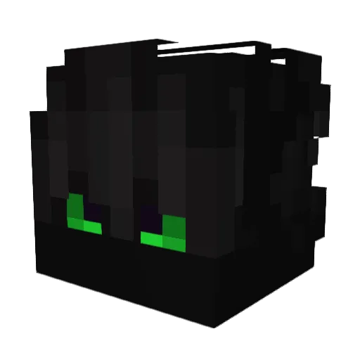 Intimadated Minecraft avatar head, 3D render