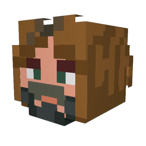 Intoxicity Minecraft avatar head, 3D render