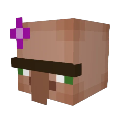 Intr0verse Minecraft avatar head, 3D render