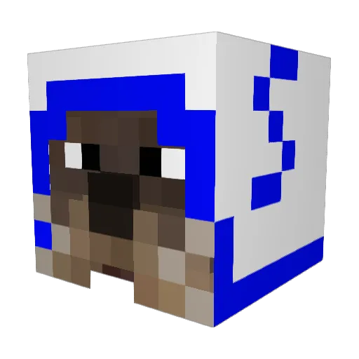 Intr0verted Minecraft avatar head, 3D render