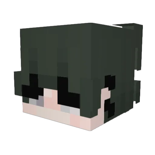 Intratable Minecraft avatar head, 3D render