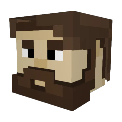 Intrigus Minecraft avatar head, 3D render