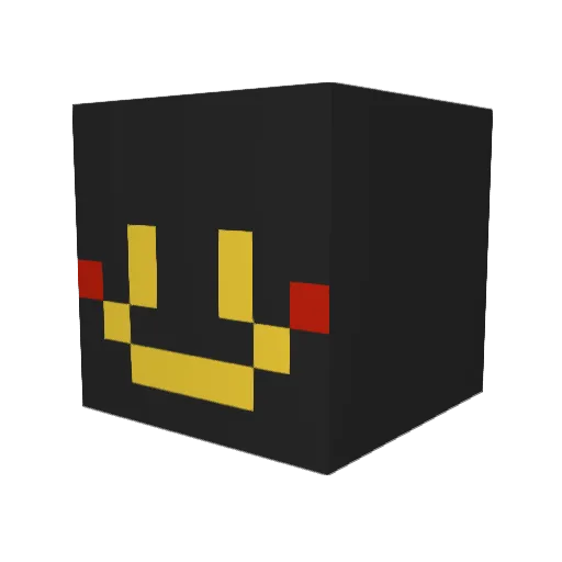 Introvertcat Minecraft avatar head, 3D render