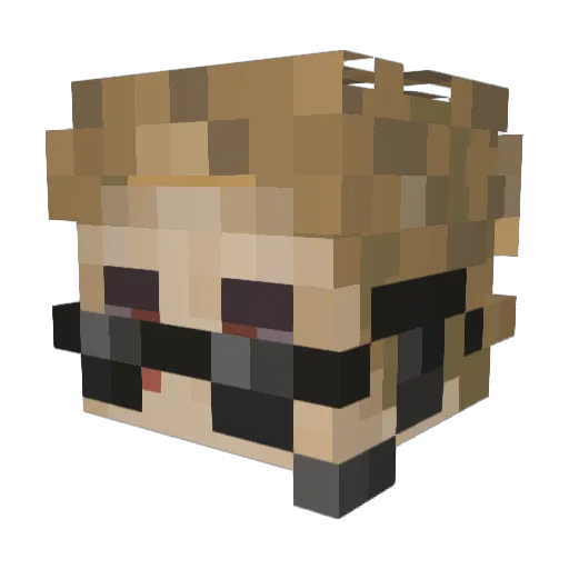 IntrovertdSnail Minecraft avatar head, 3D render