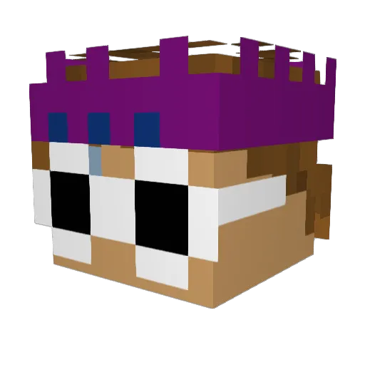 Intrulxe Minecraft avatar head, 3D render