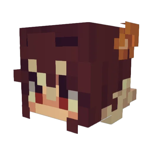 IntrusivePrince Minecraft avatar head, 3D render