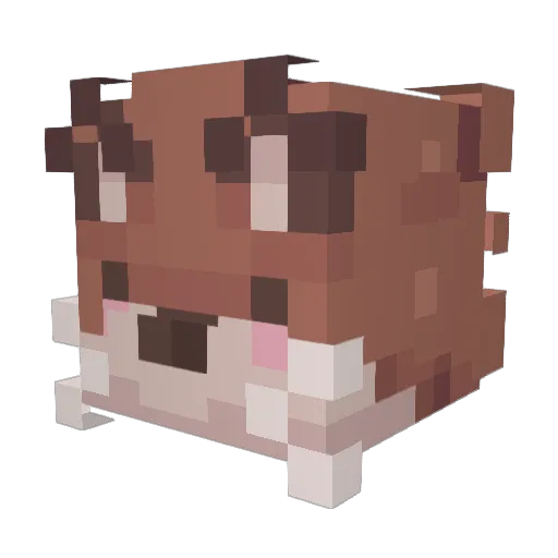 Inu8oy Minecraft avatar head, 3D render