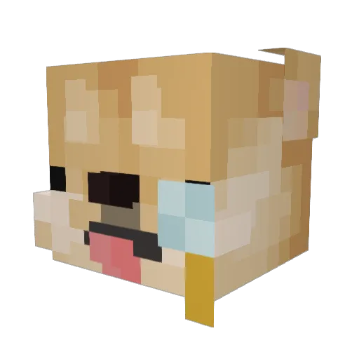 InuMoz Minecraft avatar head, 3D render