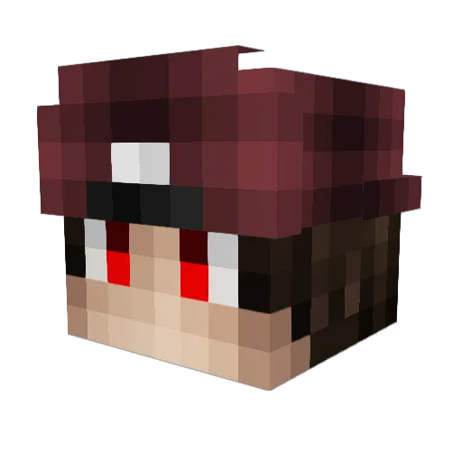 InuZockt Minecraft avatar head, 3D render