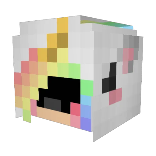 Inugoruden Minecraft avatar head, 3D render