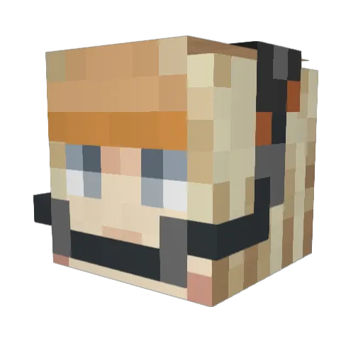 Inukage87 Minecraft avatar head, 3D render