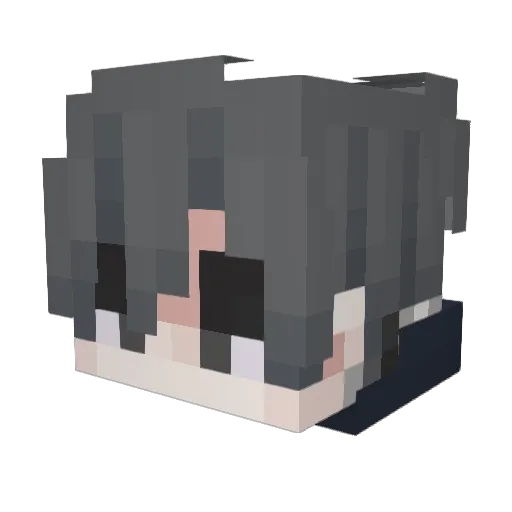 Inukkoro Minecraft avatar head, 3D render