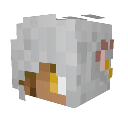 InumashaSugary Minecraft avatar head, 3D render