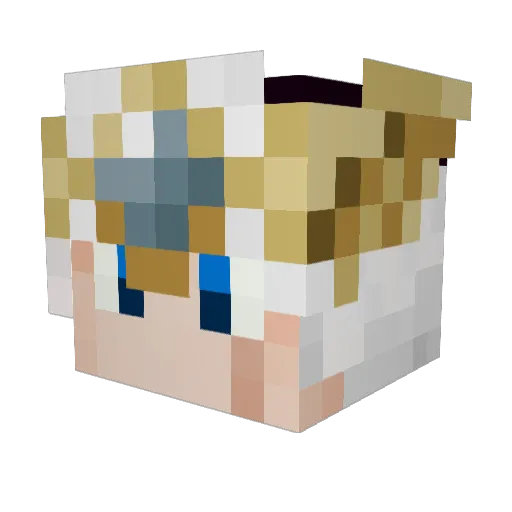Inuyashax Minecraft avatar head, 3D render