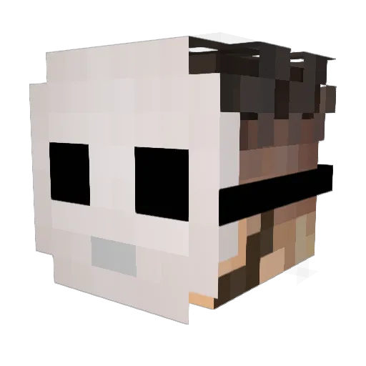 Invadable Minecraft avatar head, 3D render