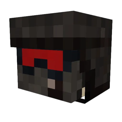 Invader218 Minecraft avatar head, 3D render