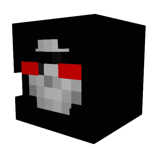 InvaderMaul Minecraft avatar head, 3D render