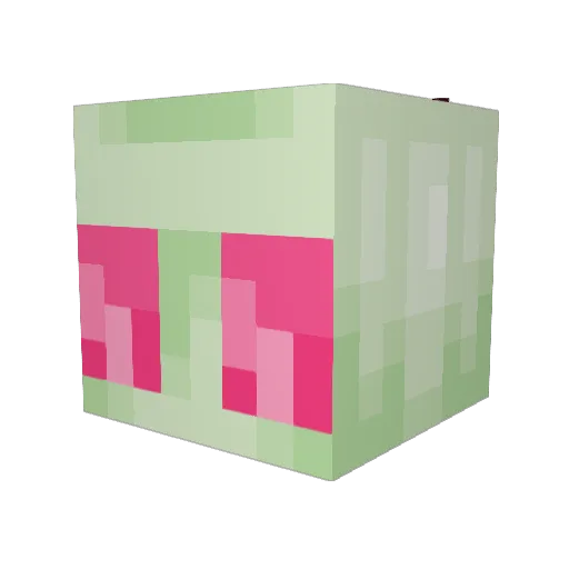 InvaderQueen Minecraft avatar head, 3D render