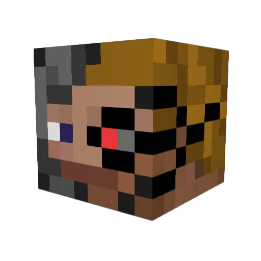 Invader_Gr1m Minecraft avatar head, 3D render