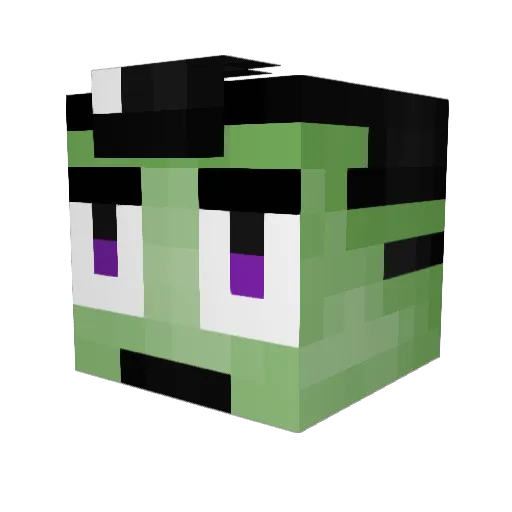 Invader_Mox Minecraft avatar head, 3D render
