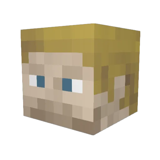 Invadereric Minecraft avatar head, 3D render