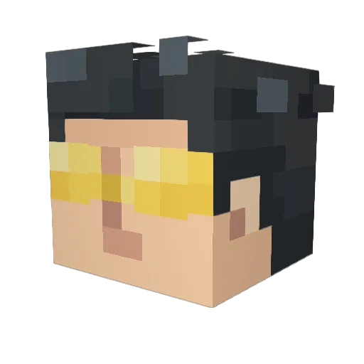 InvalidV8 Minecraft avatar head, 3D render