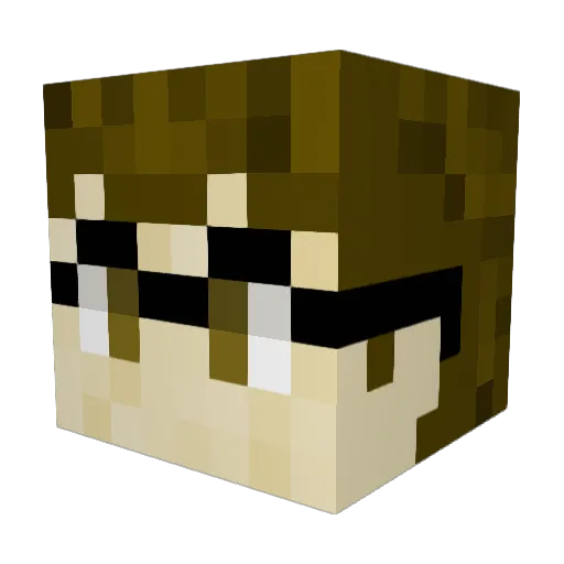 InventeDadone Minecraft avatar head, 3D render