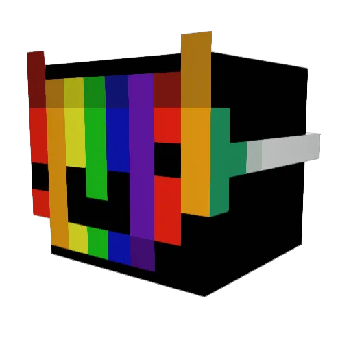 InverseMx Minecraft avatar head, 3D render
