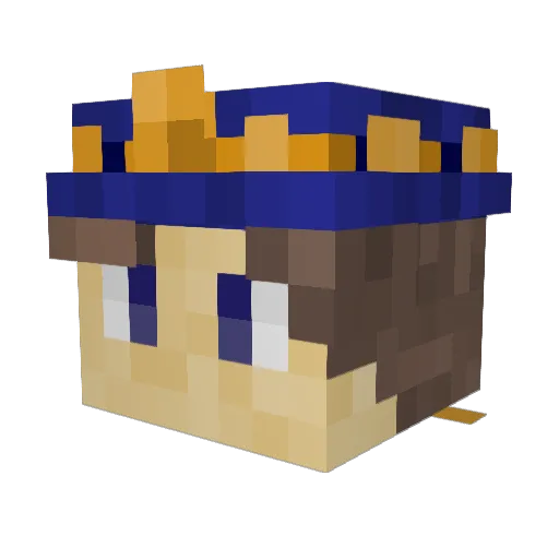 InverseScotland Minecraft avatar head, 3D render