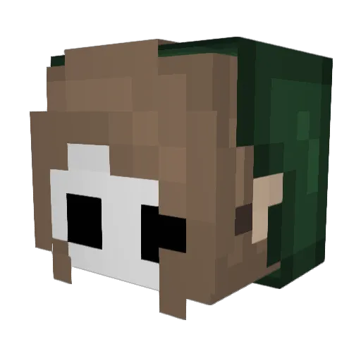 Inverse_Crowd Minecraft avatar head, 3D render