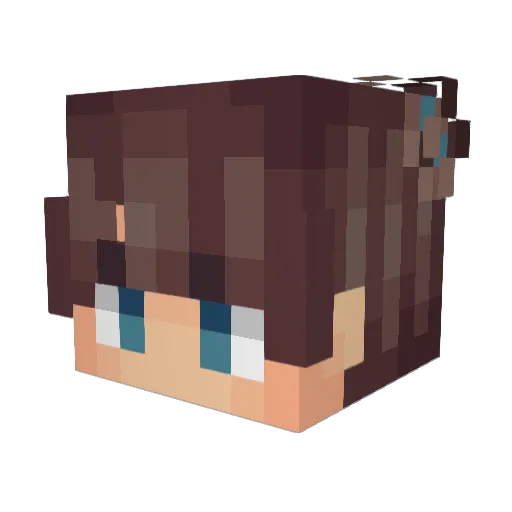 Inverted808 Minecraft avatar head, 3D render