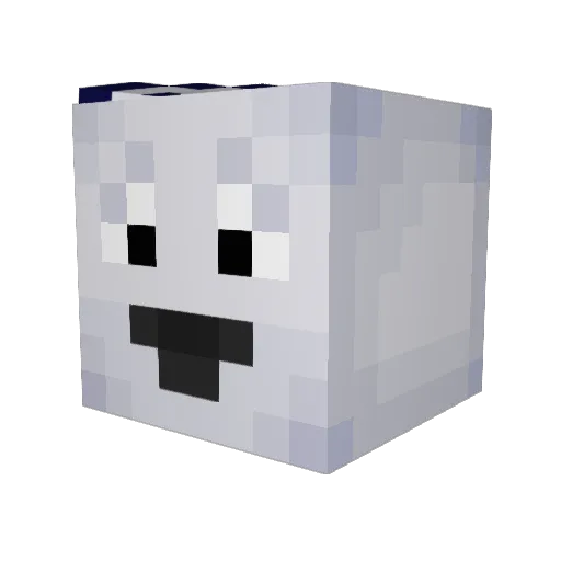 InvertedChicken Minecraft avatar head, 3D render