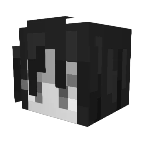 InvertedTides Minecraft avatar head, 3D render