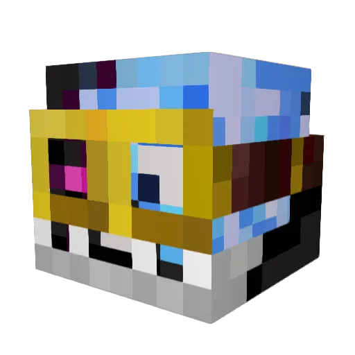 Invexes Minecraft avatar head, 3D render