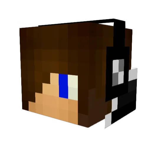 Invictu300 Minecraft avatar head, 3D render