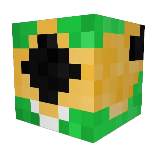 Invincisible Minecraft avatar head, 3D render